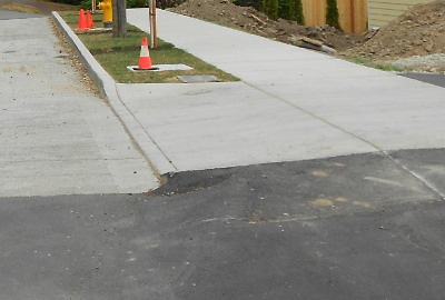 Photo of a new sidewalk.